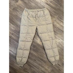 Vtg Walls Blizzard-Pruf Down Insulated Outerwear Men's M/L Puffer Pants Tan USA